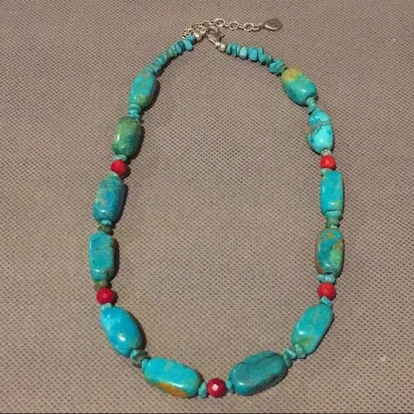 BARSE Sterling Silver Turquoise Semiprecious Necklace NWOT - Picture 4 of 13